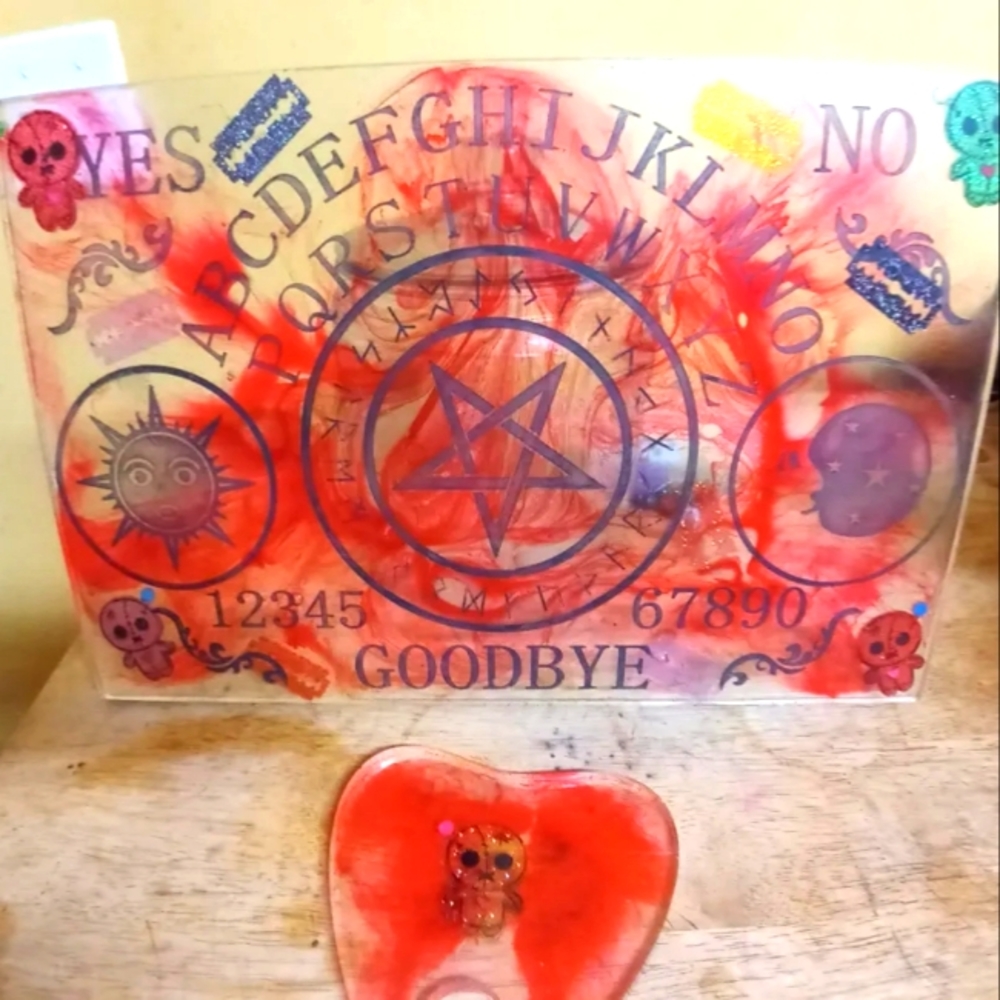 Voodoo and Razors Ouija Board Resin